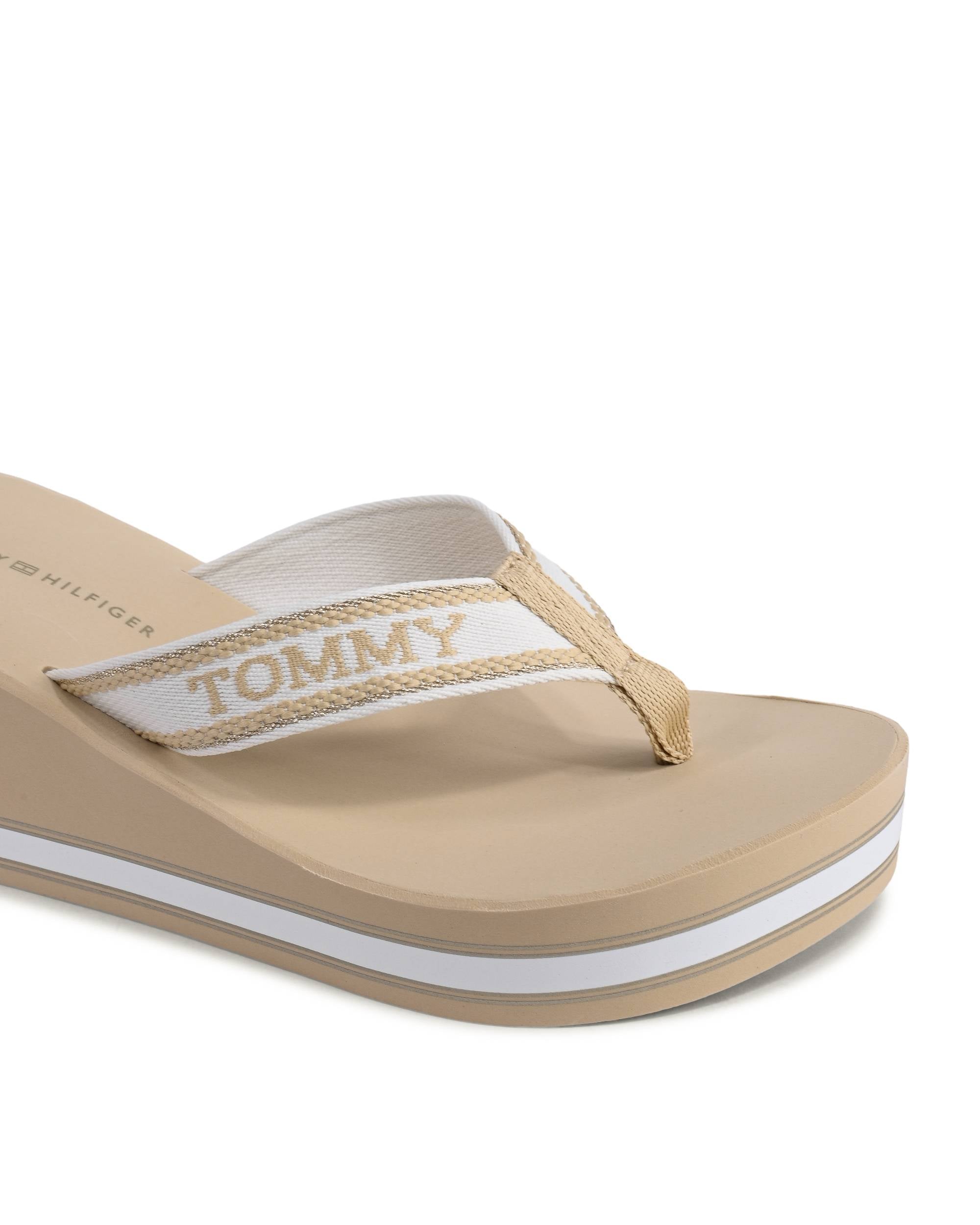 Chanclas Tommy Hilfiger para mujer en beige FW0FW07903ACR