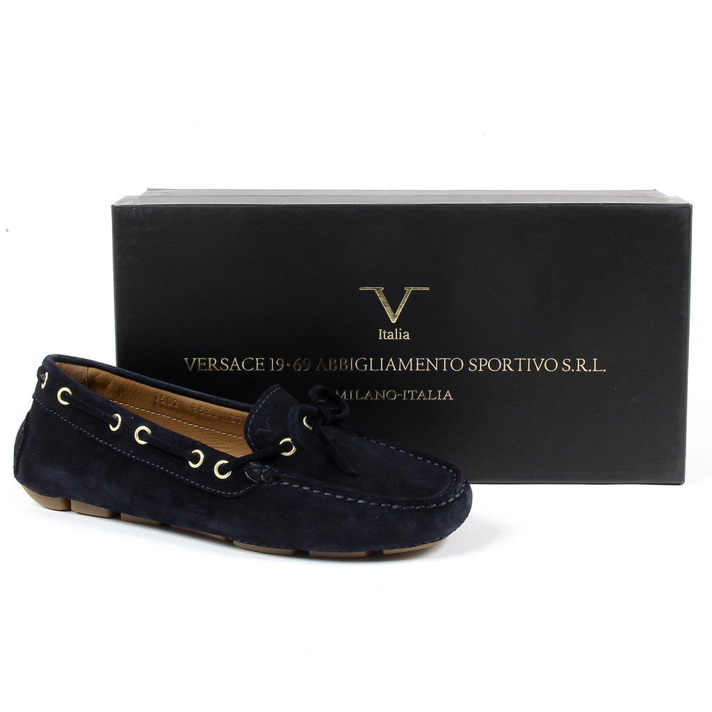 Mocasines V 1969 Italia para mujer, color azul oscuro, PISA