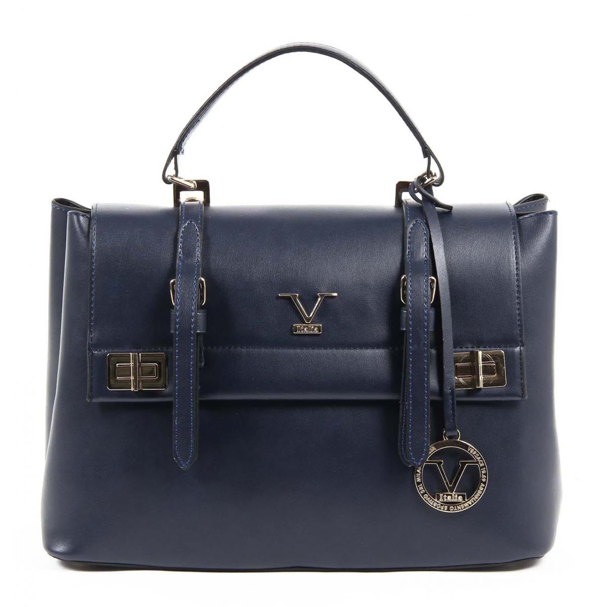 Bolso de mano para mujer V 1969 Italia VE017 AZUL MARINO