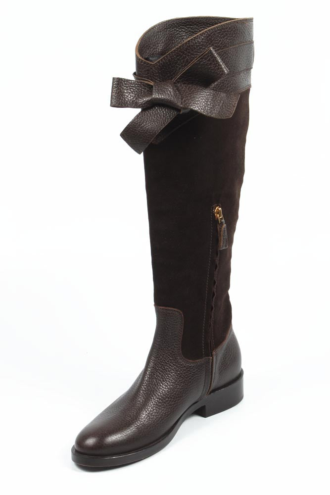 Bota alta para mujer Sebastian Milano 2937 FOCUS+VELOUR MORO