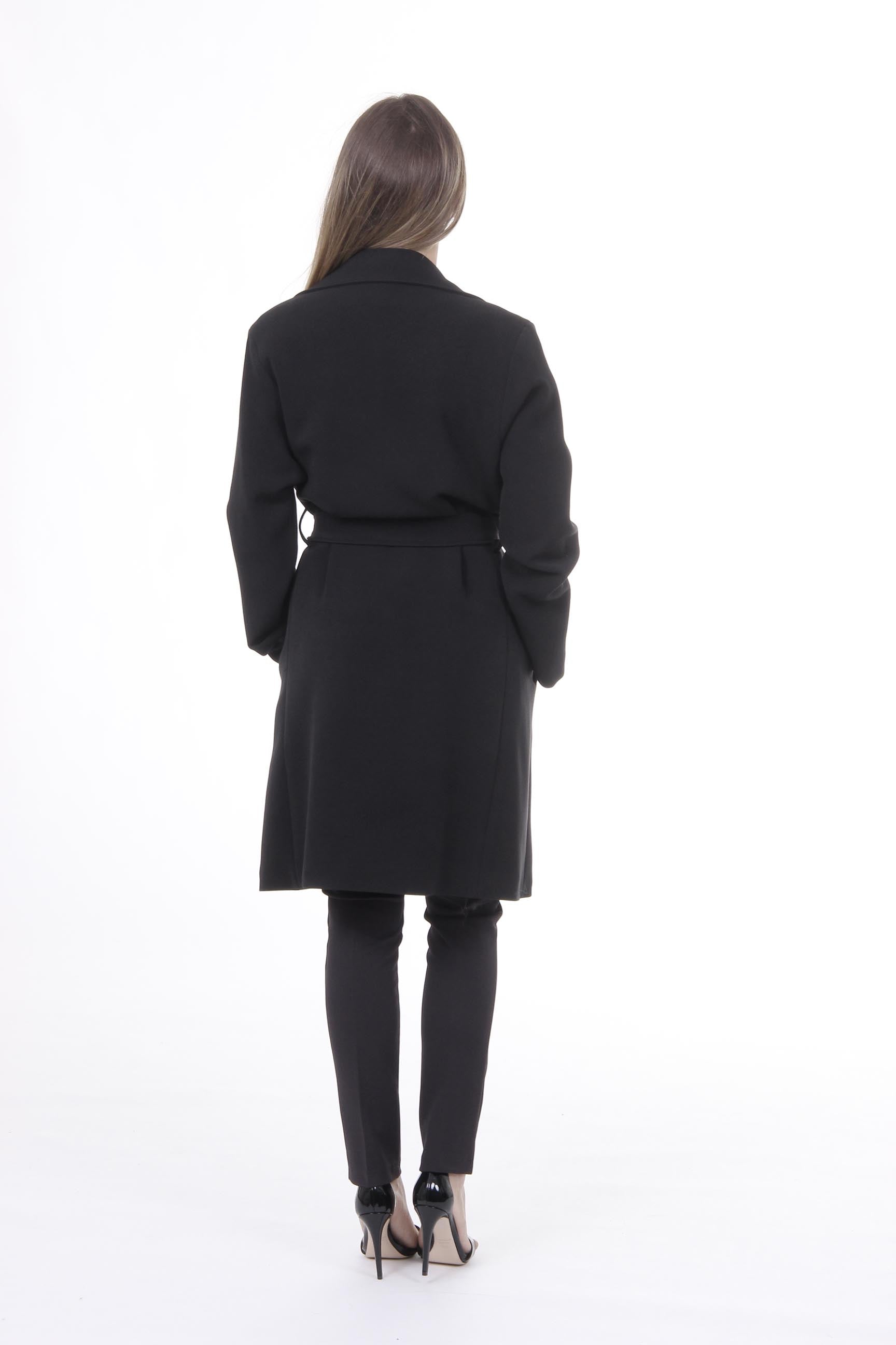 Abrigo Mujer V 1969 Italia CAPPOTTO VESTAGLIA TESS. SUPERDUQUE NERÓN