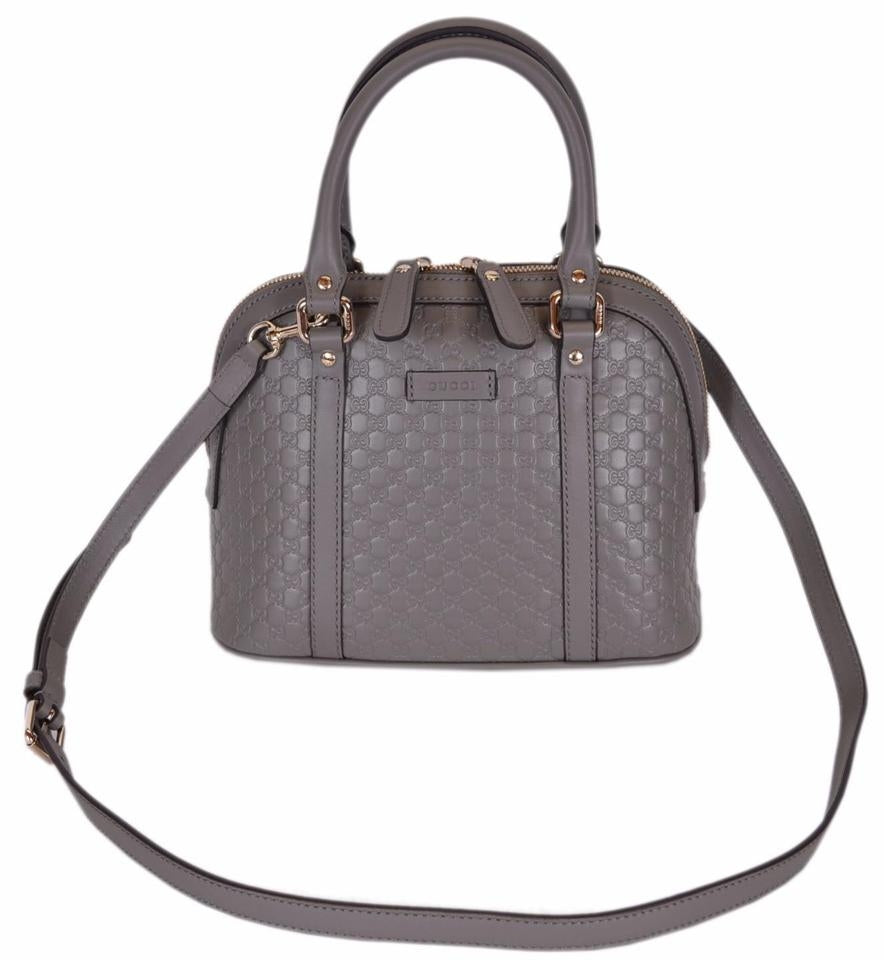 Bolso Gucci Guccissima Dome pequeño de piel gris
