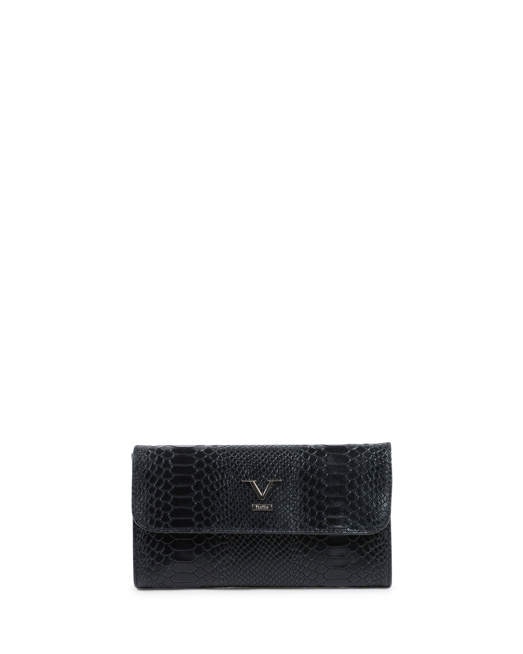 V Italia Womens Shoulder Bag Black V1513 PITONE STAMPATO NERO