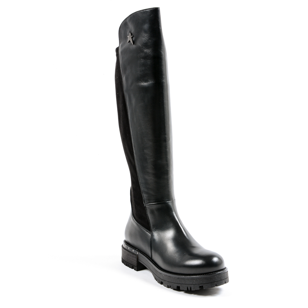 Andrew Charles Womens High Boot Black PAT