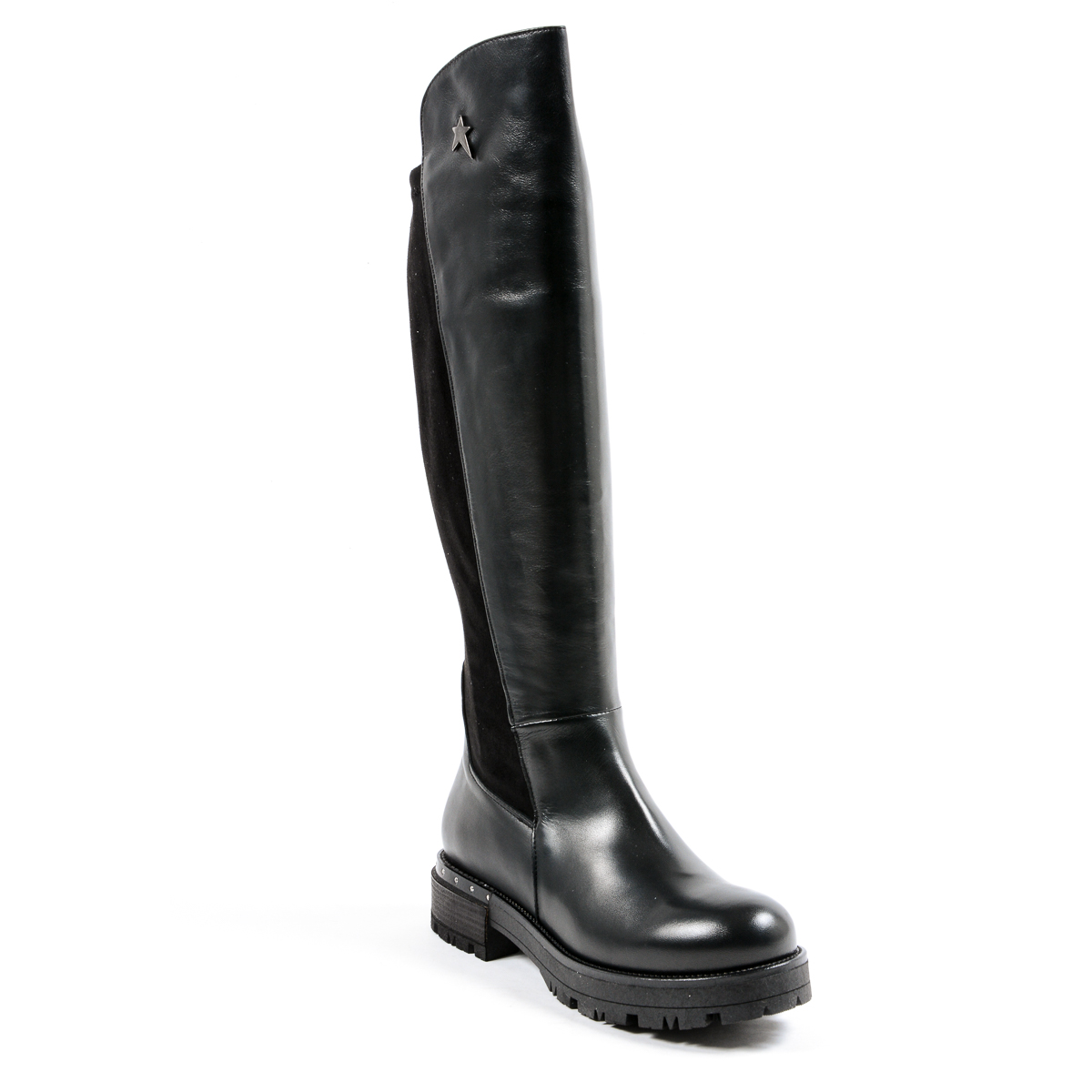 Andrew Charles Womens High Boot Black PAT