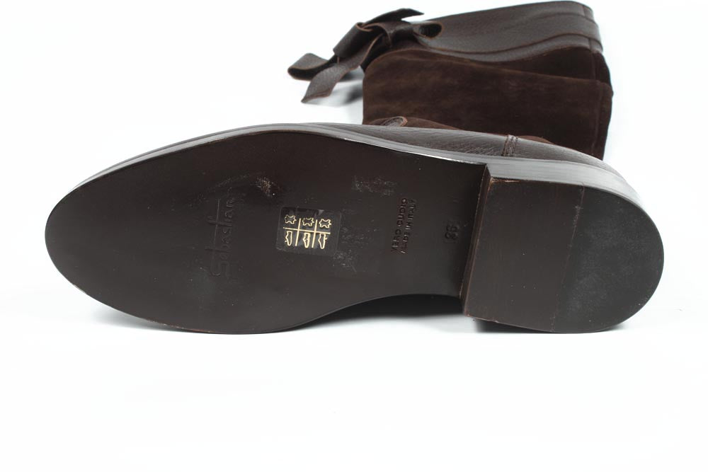 Bota alta para mujer Sebastian Milano 2937 FOCUS+VELOUR MORO