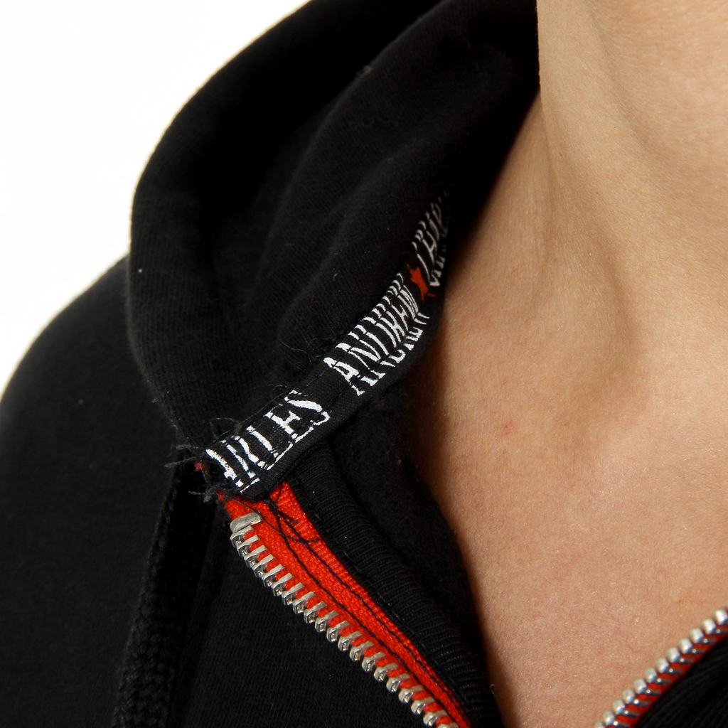 Sudadera con capucha Andrew Charles para hombre con cremallera, manga larga, cuello redondo, color negro FELA