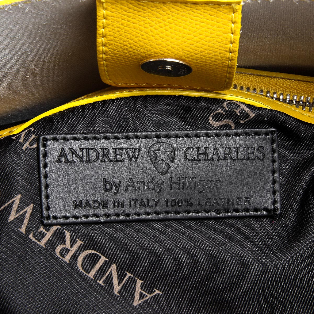 Andrew Charles Womens Handbag Yellow KYLA