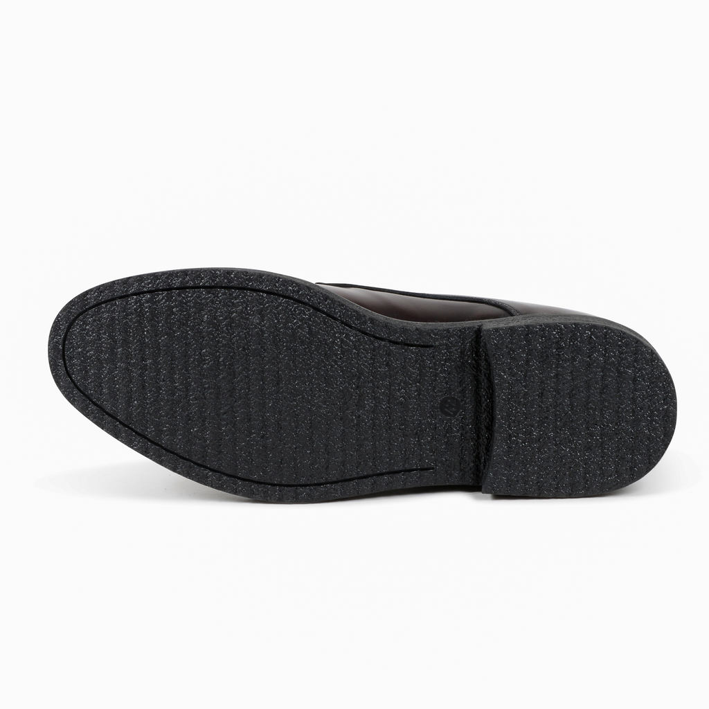 19V69 Italia Zapato de doble hebilla para hombre Burdeos 1210 G ABRASIVATO BORDEAUX