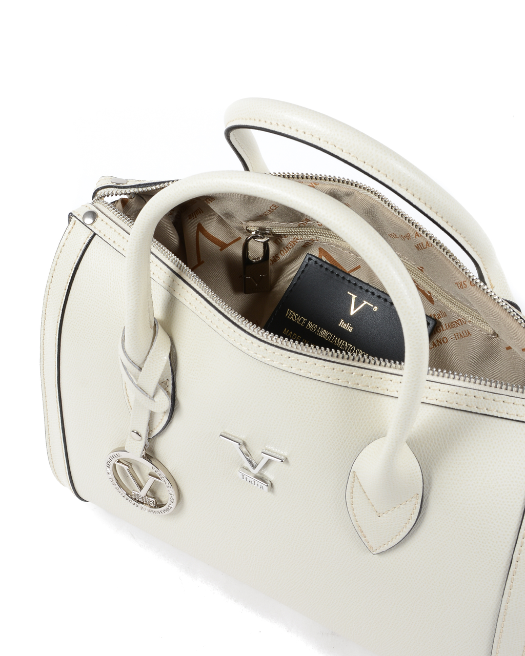 V Italia Womens Handbag Beige V014-S PALMELLATO BEIGE