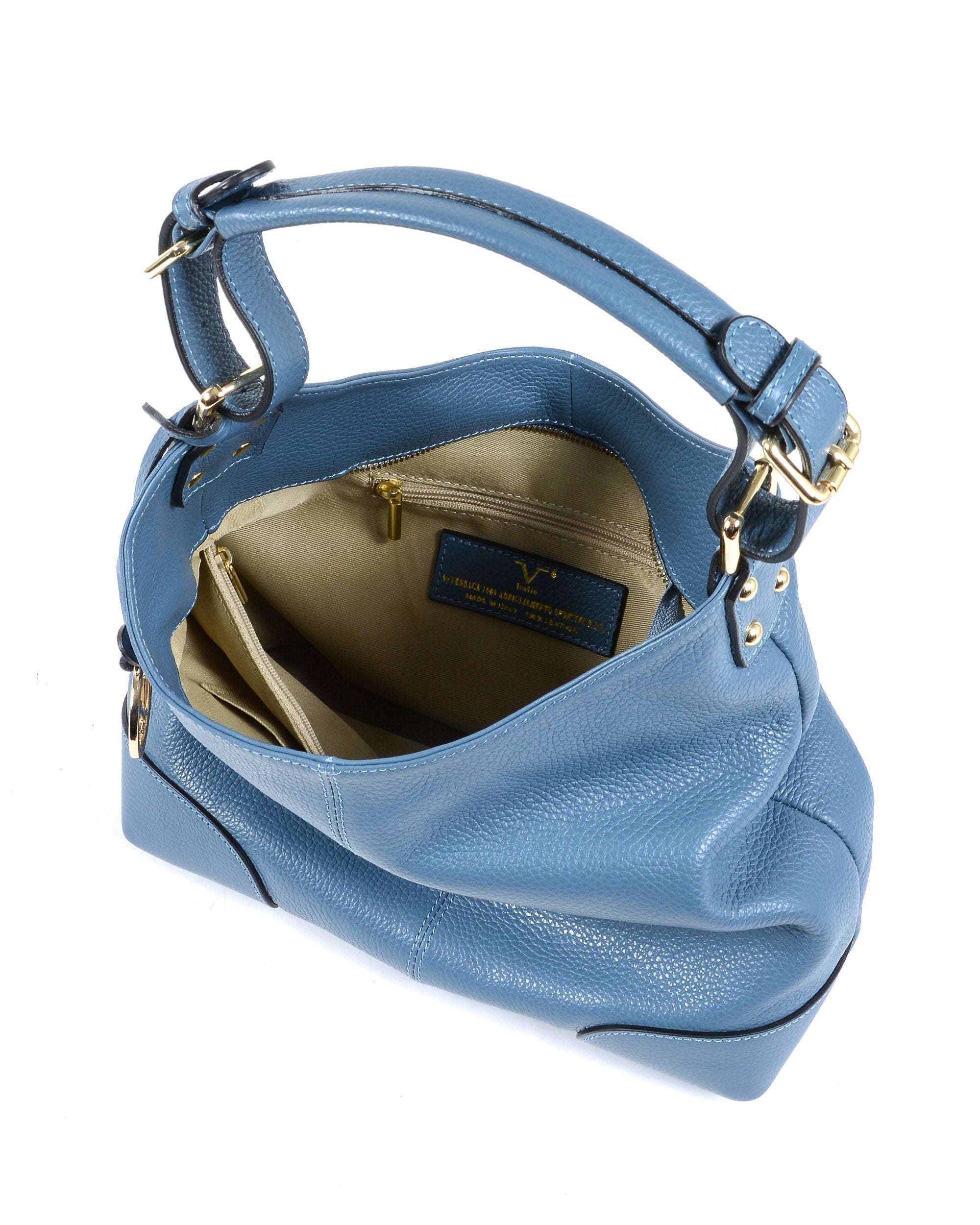 Bolso de hombro para mujer V Italia Azul claro V319 52 DOLLARO CELESTE
