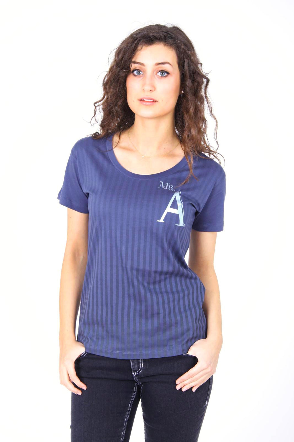 Camiseta de manga corta para mujer Emporio Armani AGH60 AX QG