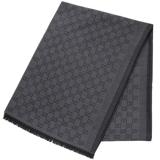 Bufanda Gucci para hombre 70x195 negro gris oscuro