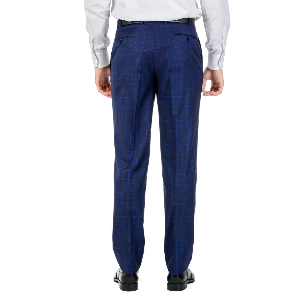 Canali Mens Suit Long Sleeves Blue Impeccabile
