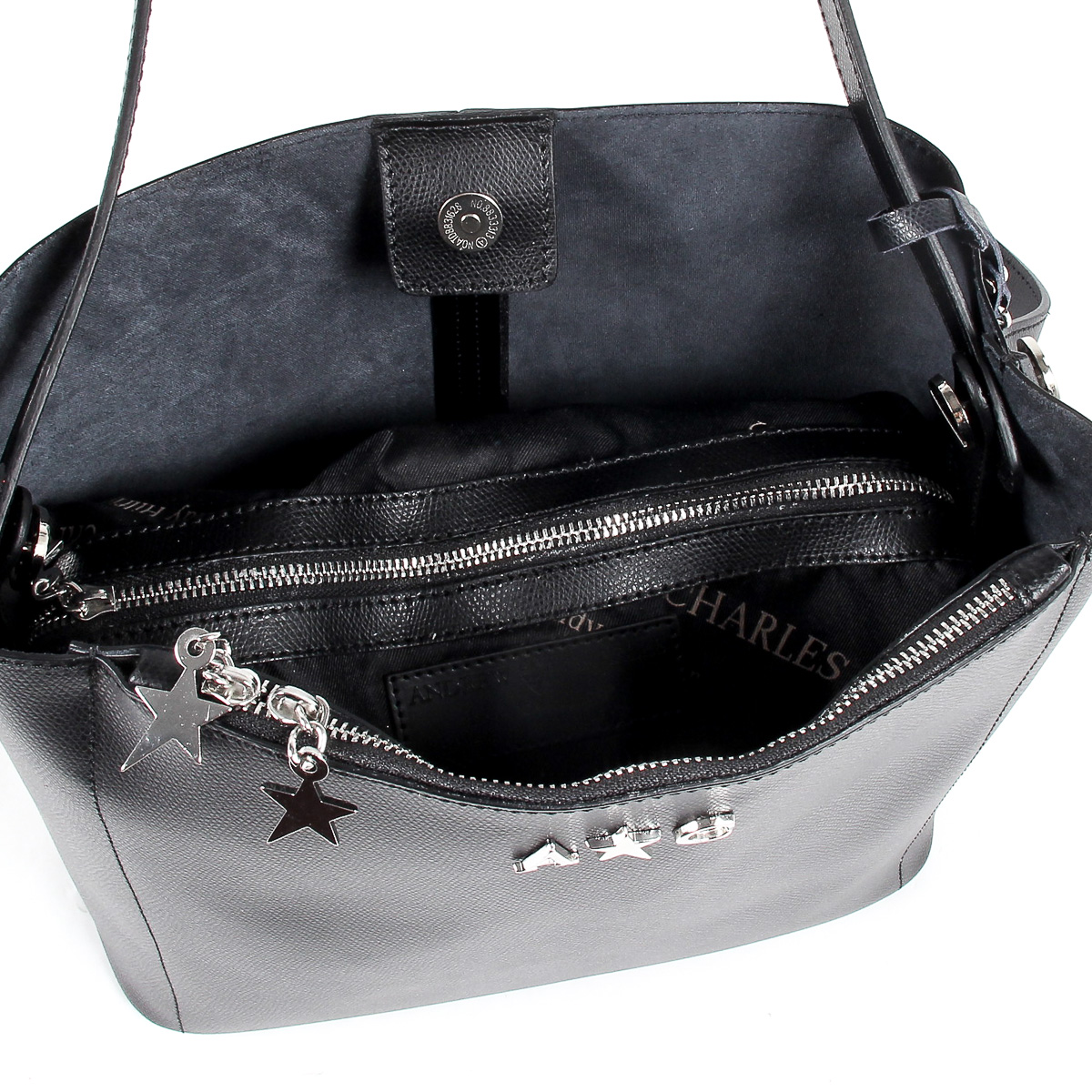 Andrew Charles Womens Handbag Black KYLA