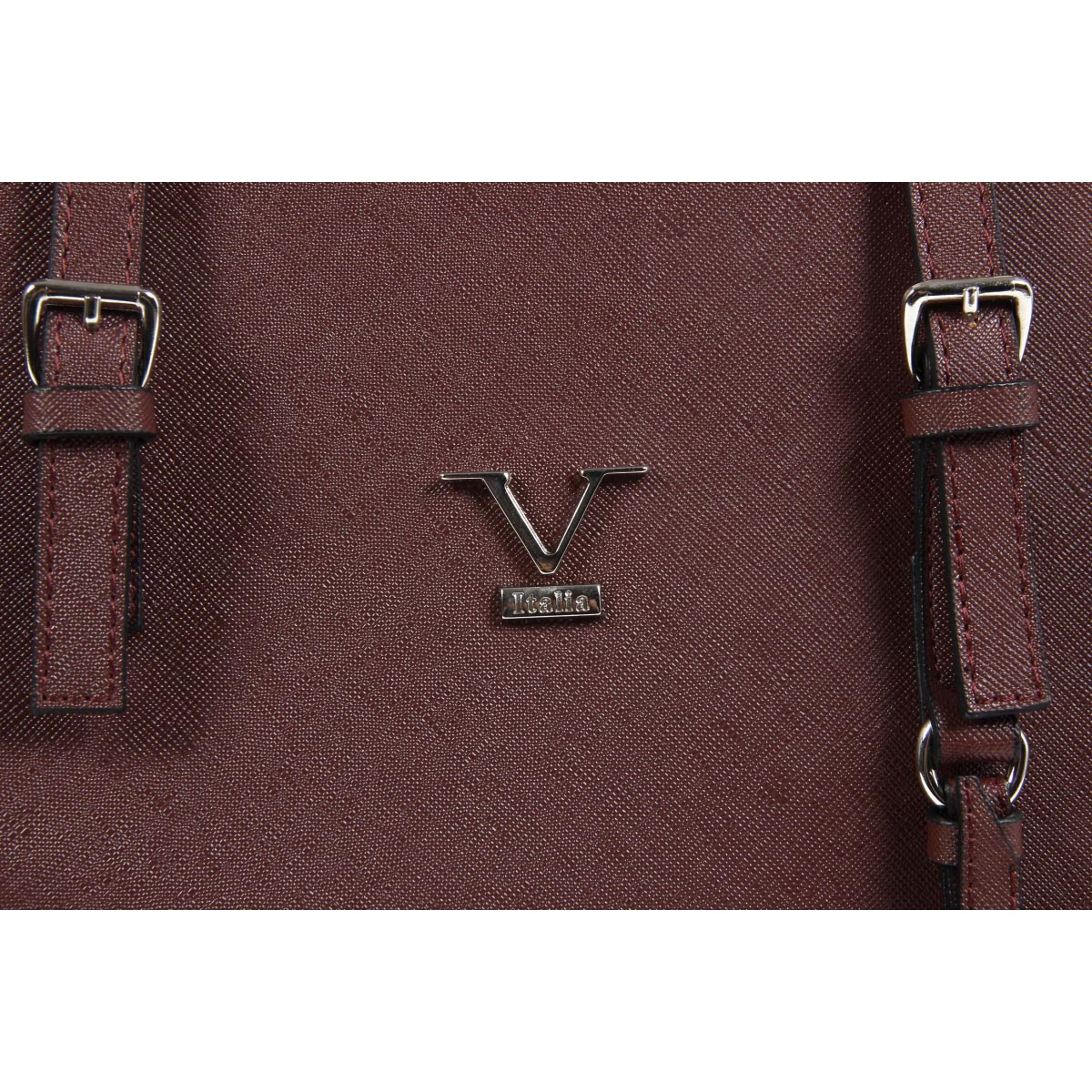 Bolso de mano para mujer V 1969 Italia VE010 ROJO CLARET