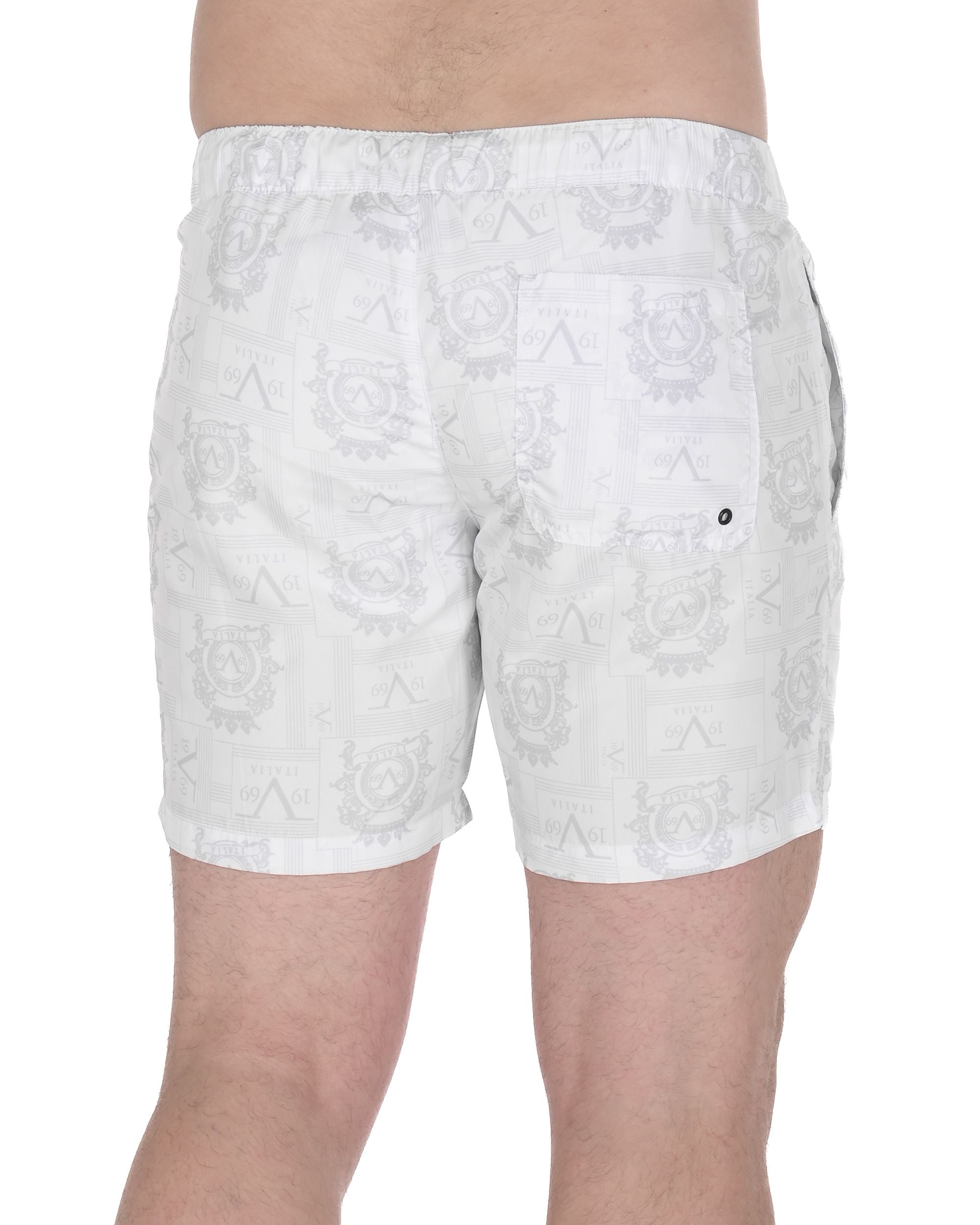 19V69 Italia Mens Swimwear Trunk VSC1MBM10 WHITE