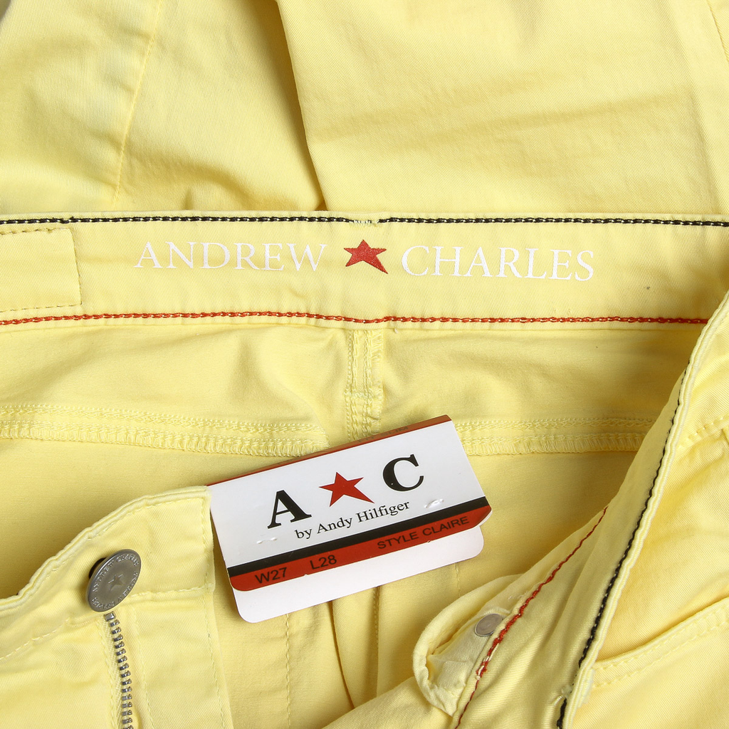 Pantalones Andrew Charles para mujer amarillos CLAIRE