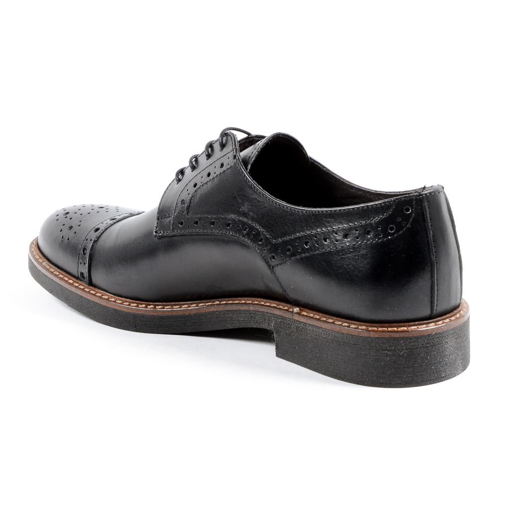 Andrew Charles Mens Brogue Shoe Black LOU