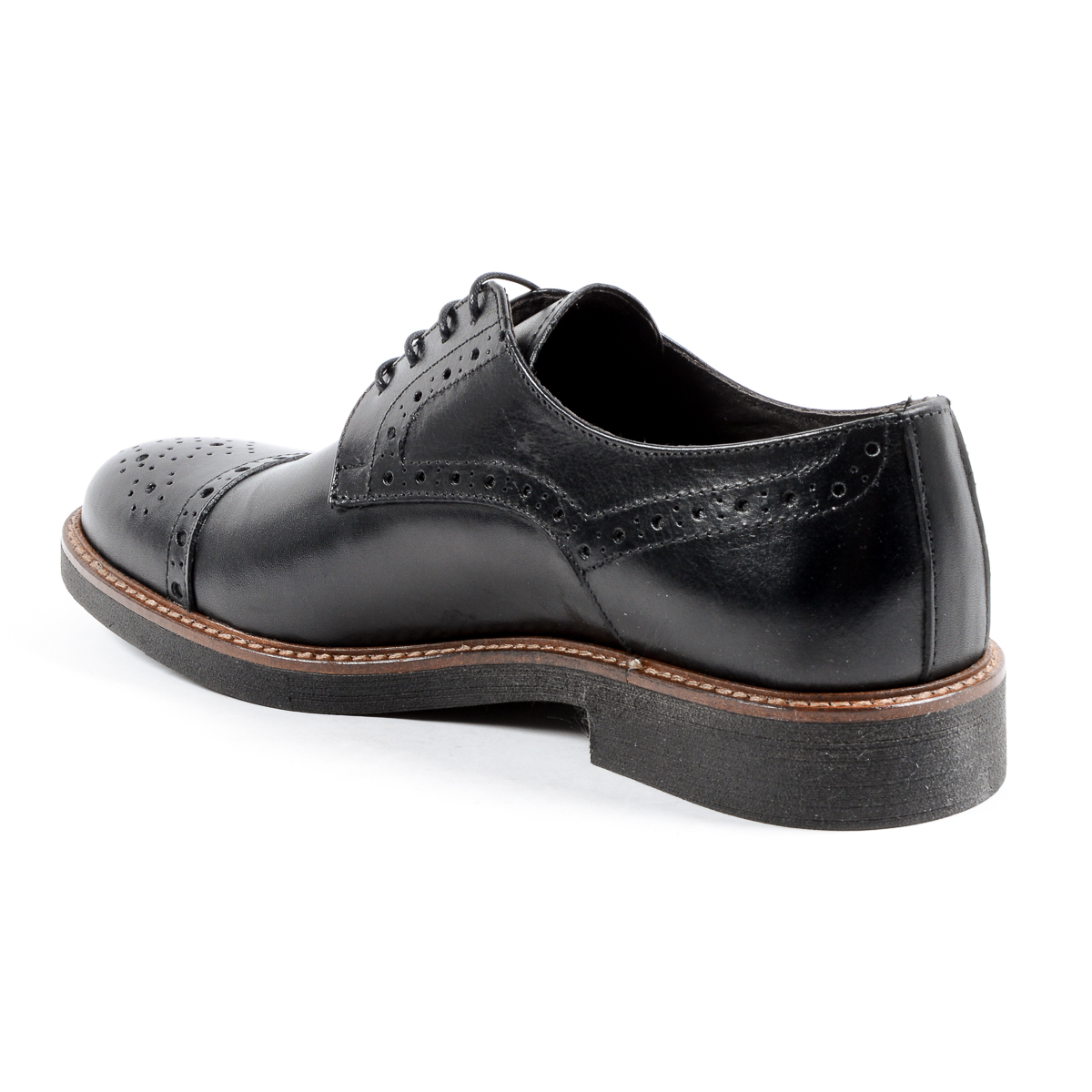 Andrew Charles Mens Brogue Shoe Black LOU