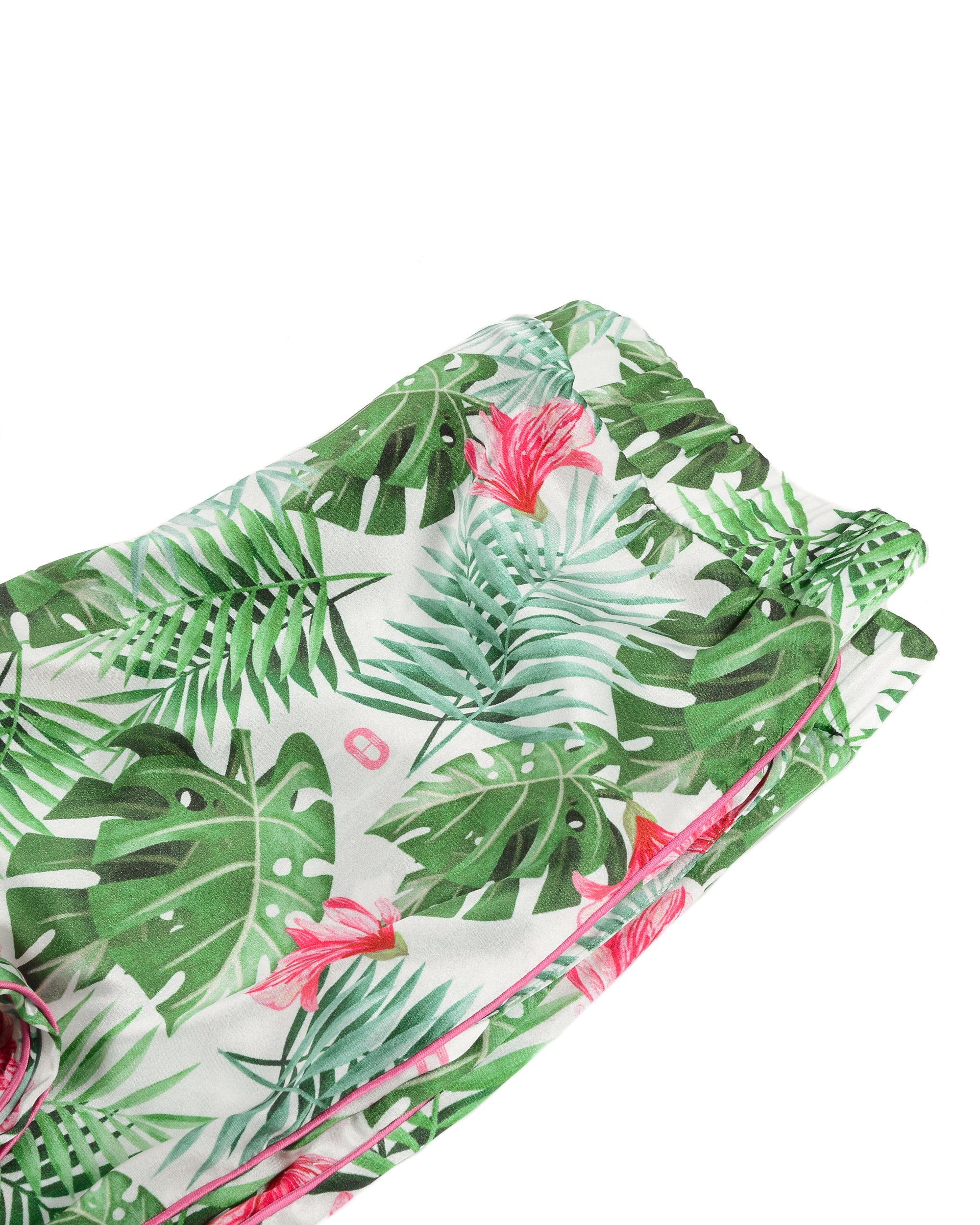 Pijama con estampado de palmeras
