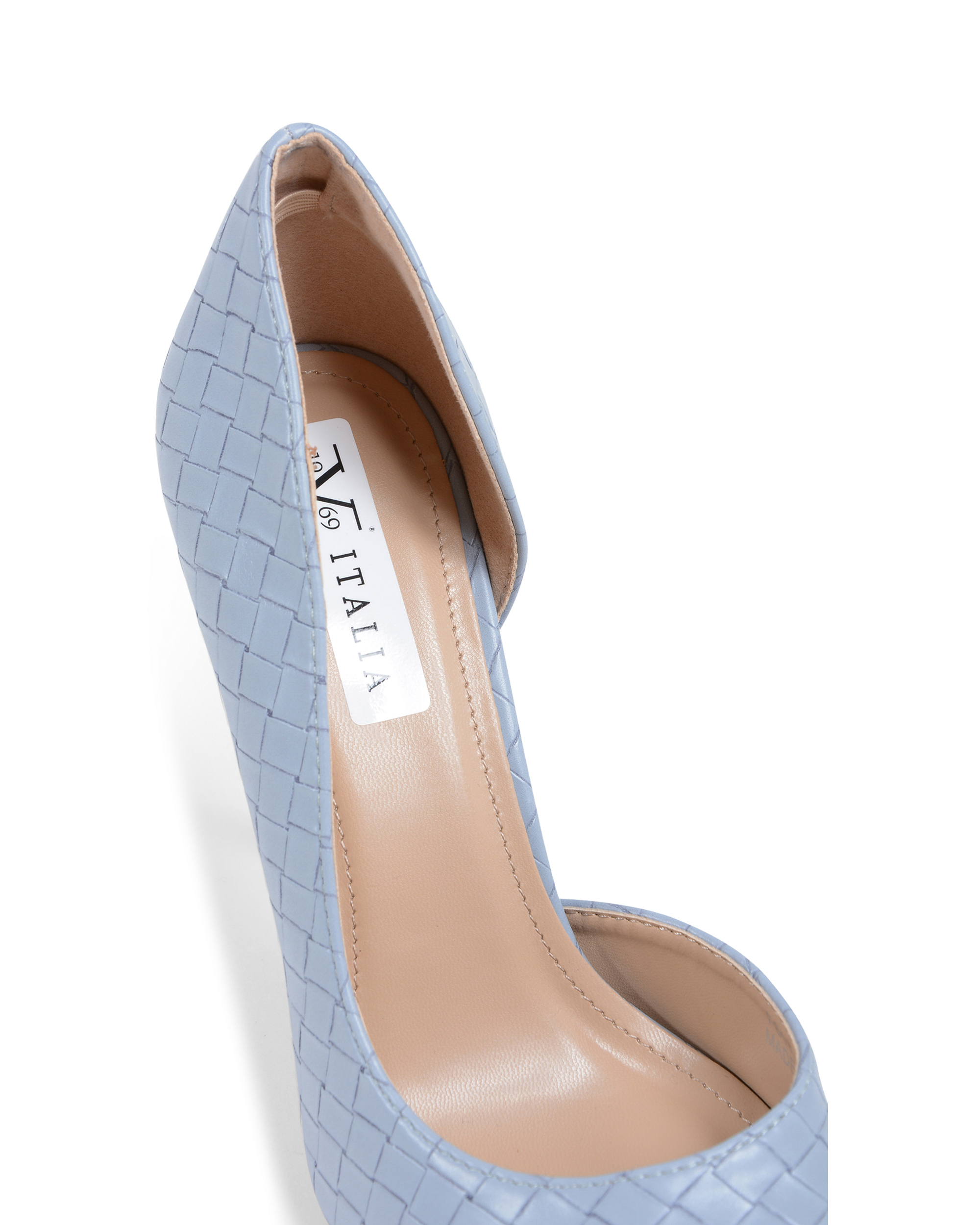 19V69 Italia - Zapatos de salón abiertos para mujer, color azul, V81858 AZUL