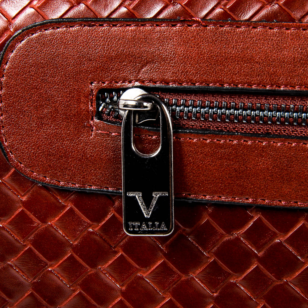 Bolso de mano para hombre V 1969 Italia rojo oscuro GARY