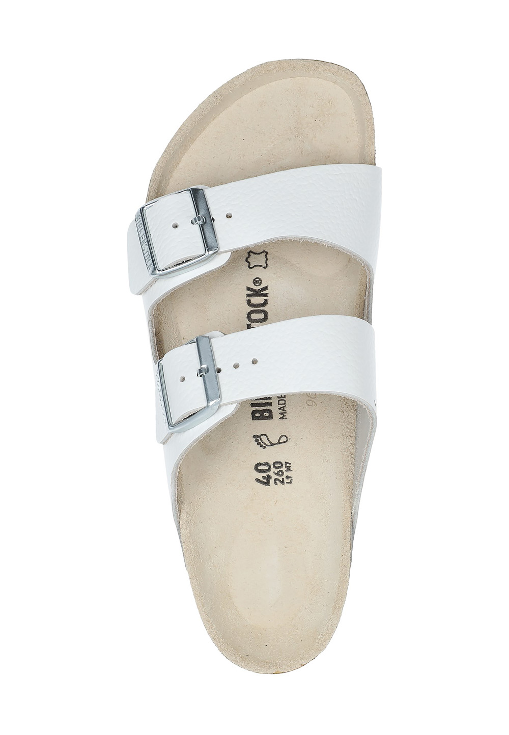Sandalia Birkenstock Unisex Blanco Arizona