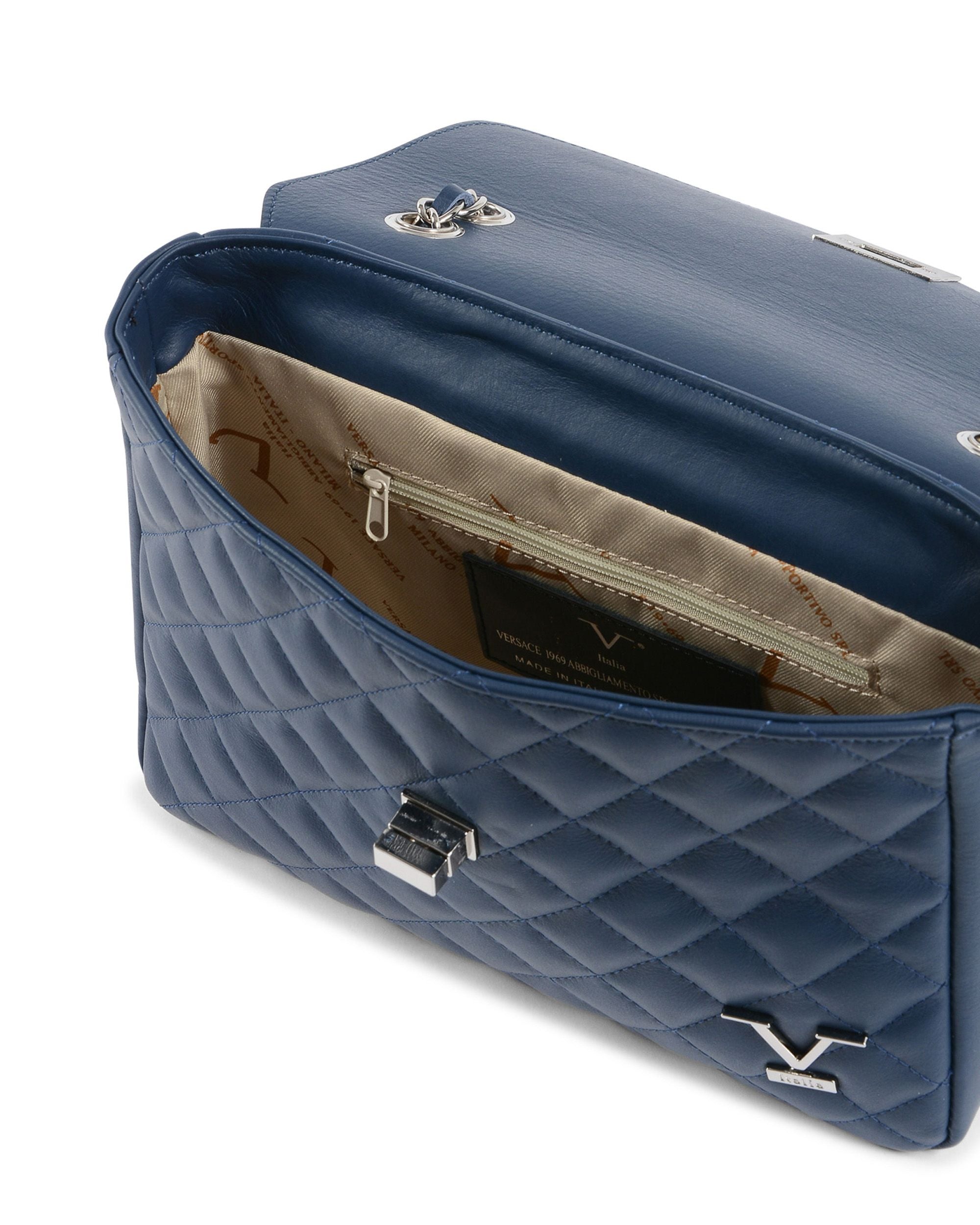 V Italia Womens Handbag Blue Jeans V024-S SAUVAGE BLUE JEANS