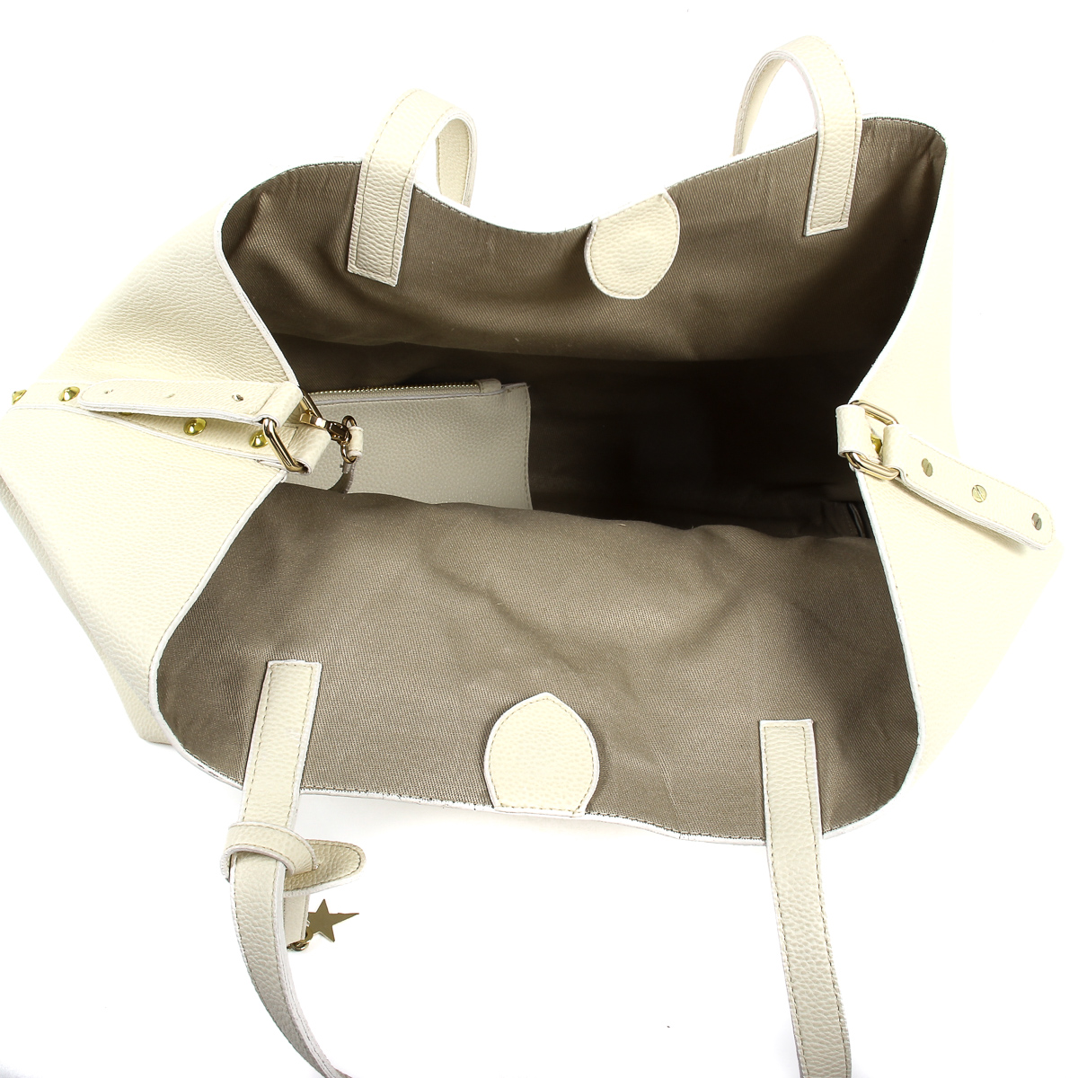 Bolso de mano para mujer Andrew Charles Beige RACHEL