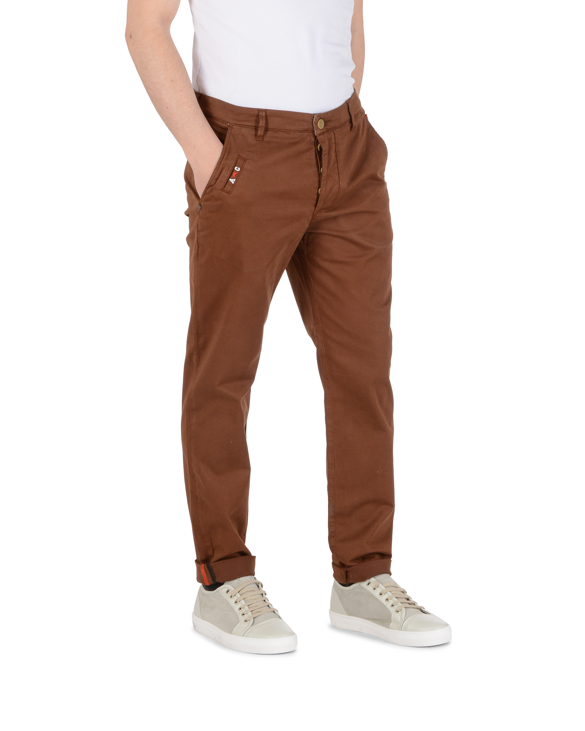 Andrew Charles Mens Trousers Regular Fit RAMY BROWN