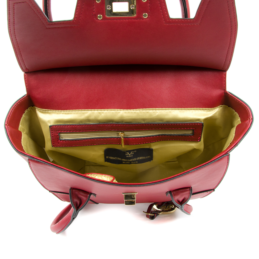 V 1969 Italia Bolso de mano para mujer Burdeos SALLY