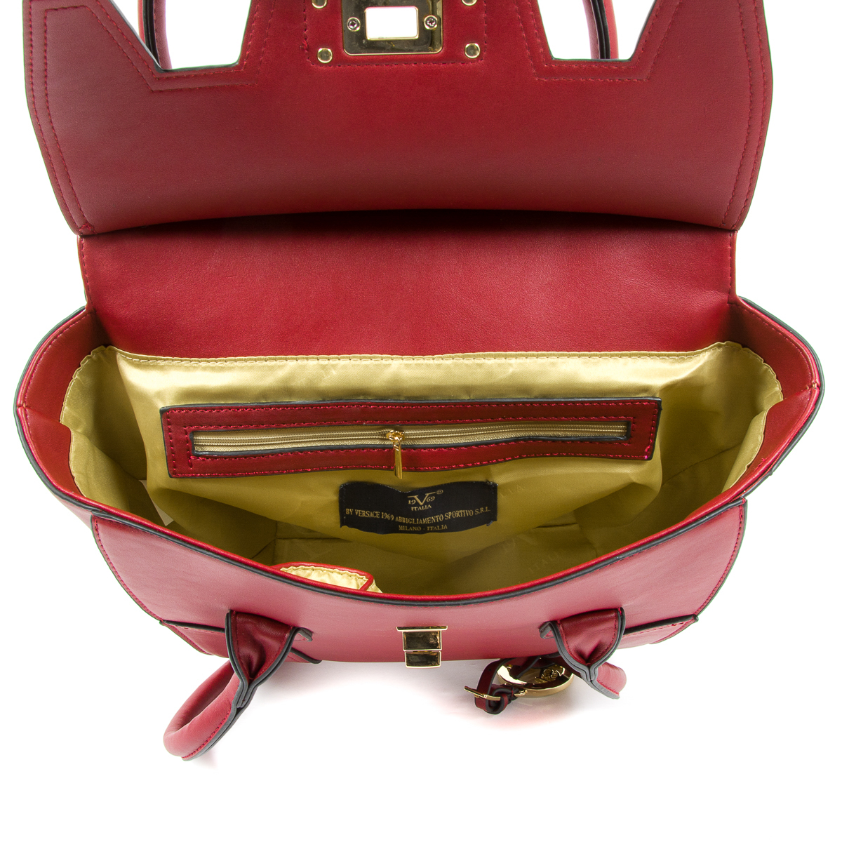 V 1969 Italia Bolso de mano para mujer Burdeos SALLY
