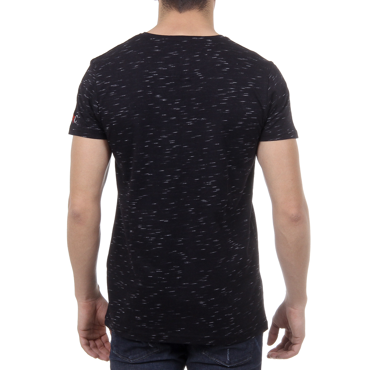 Andrew Charles Mens T-Shirt Short Sleeves Round Neck Black DYLAN