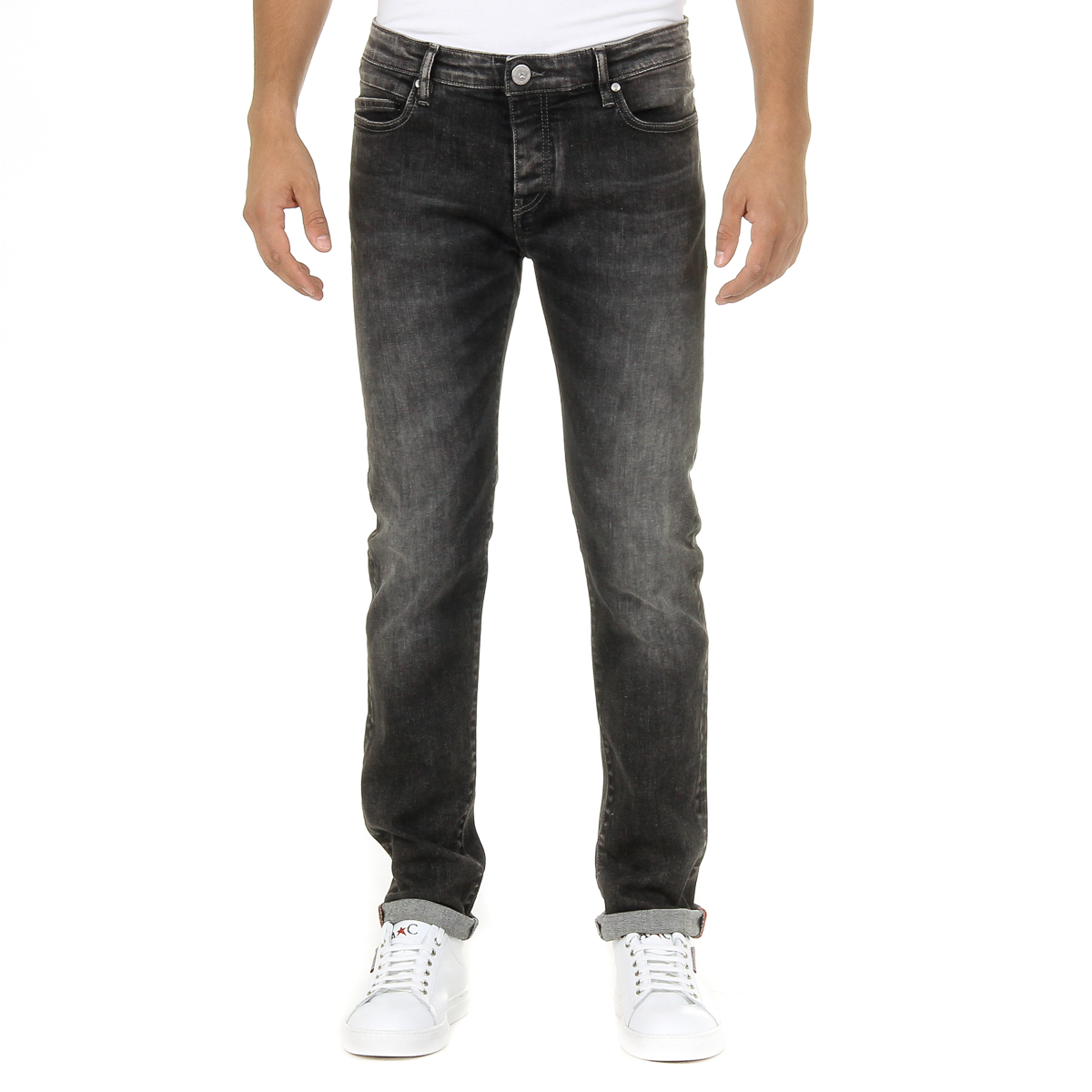 Vaqueros Andrew Charles para hombre gris oscuro enero