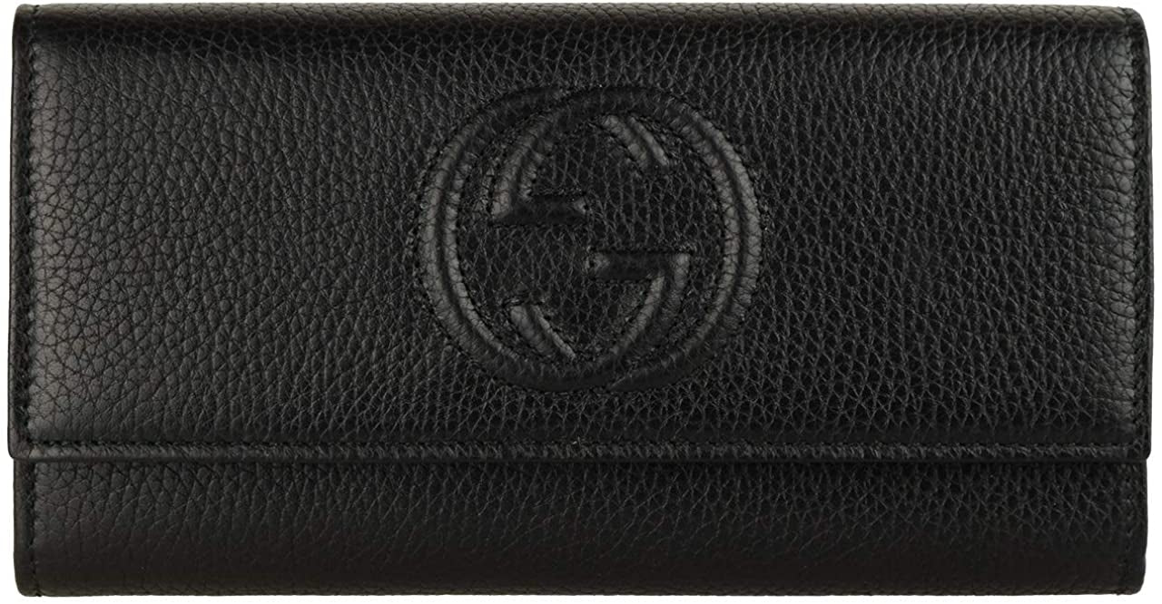 Cartera Gucci Soho de piel negra con estampado GG