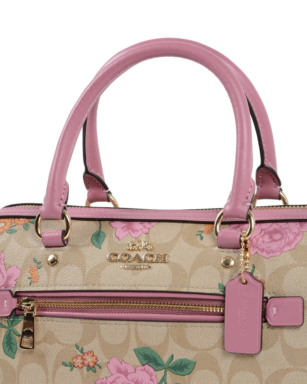 Bolso de mano Coach para mujer multicolor 2717 con estampado de rosas