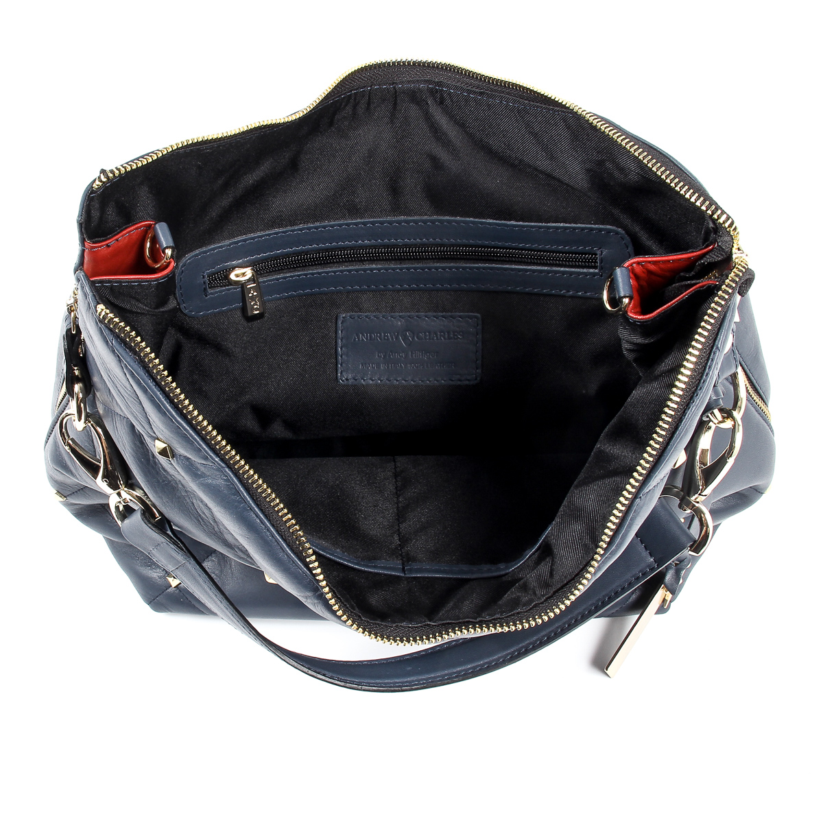 Bolso de mano para mujer Andrew Charles azul oscuro TESS