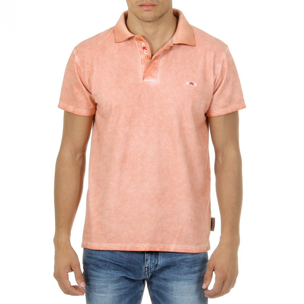 Polo Andrew Charles para hombre de manga corta naranja SIMBA