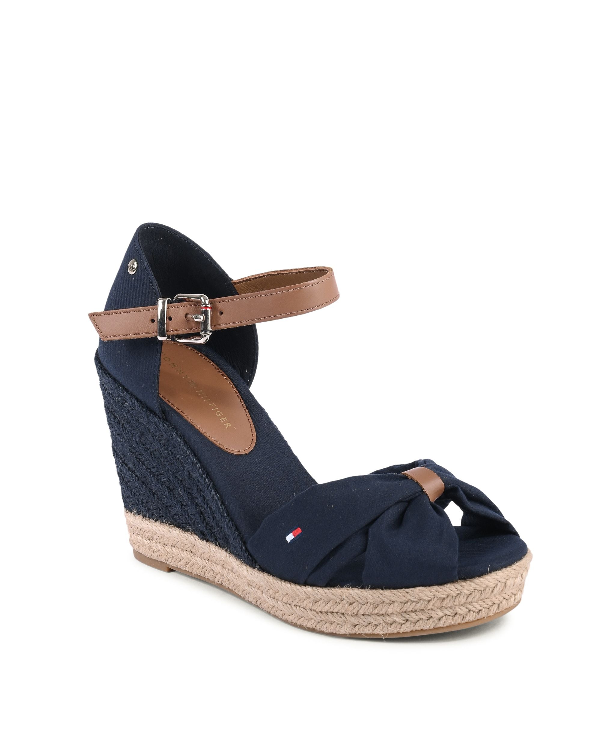 Tommy Hilfiger - Sandalias de cuña para mujer, color azul, FW0FW04784DW6