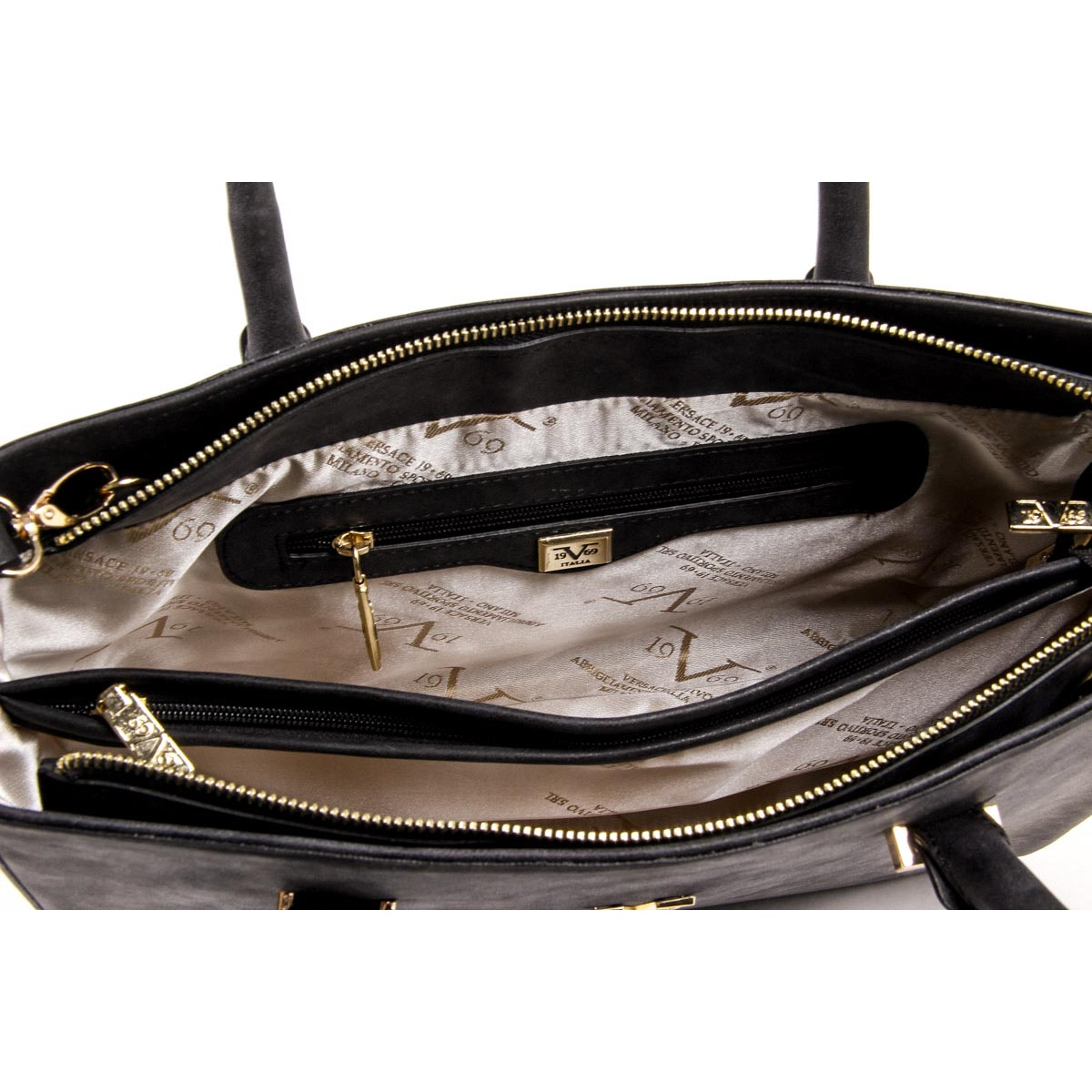Bolso de mano para mujer V 1969 Italia V1969007 NEGRO