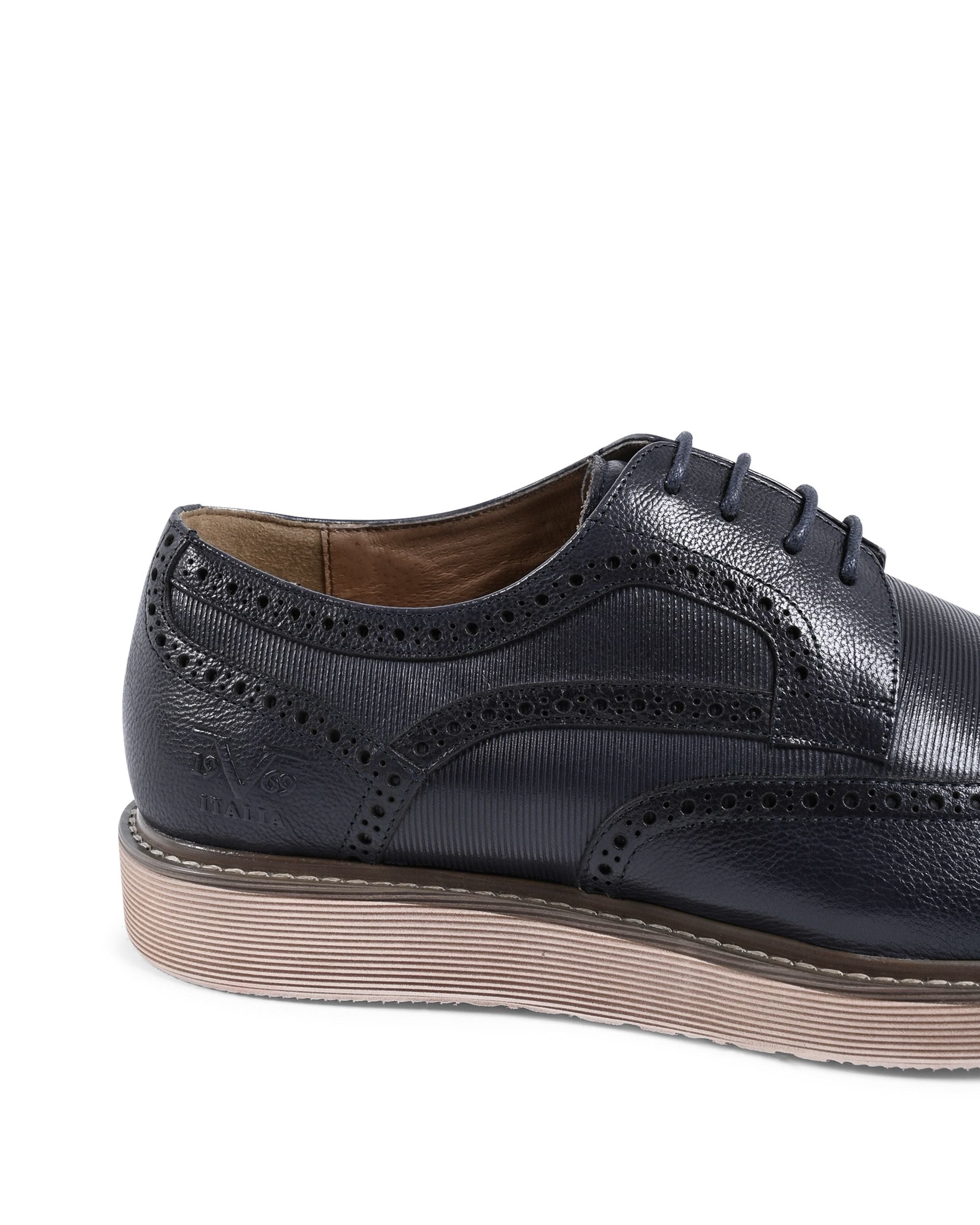 19V69 Italia Zapatos con cordones para hombre Azul oscuro YO F1605-016 NAVY
