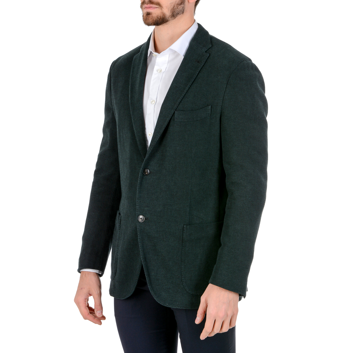 Chaqueta Boglioli Milano para hombre, manga larga, verde oscuro