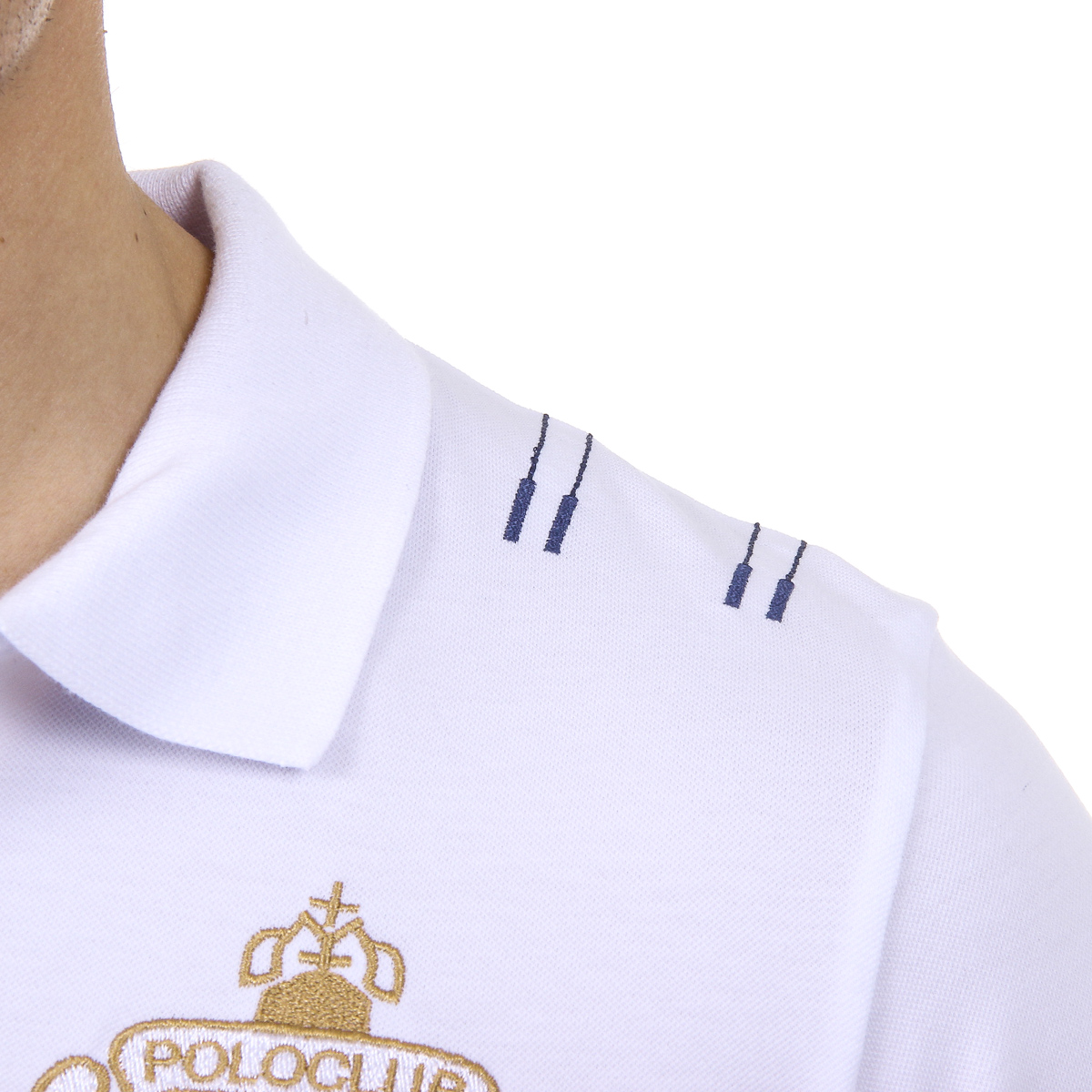 Polo Ufford & Suffolk Polo Club para hombre, manga corta, US008, blanco