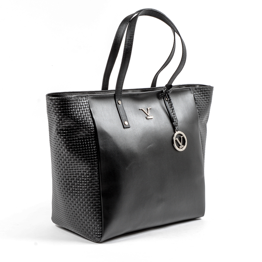 Bolso de mano para mujer V 1969 Italia negro REINA