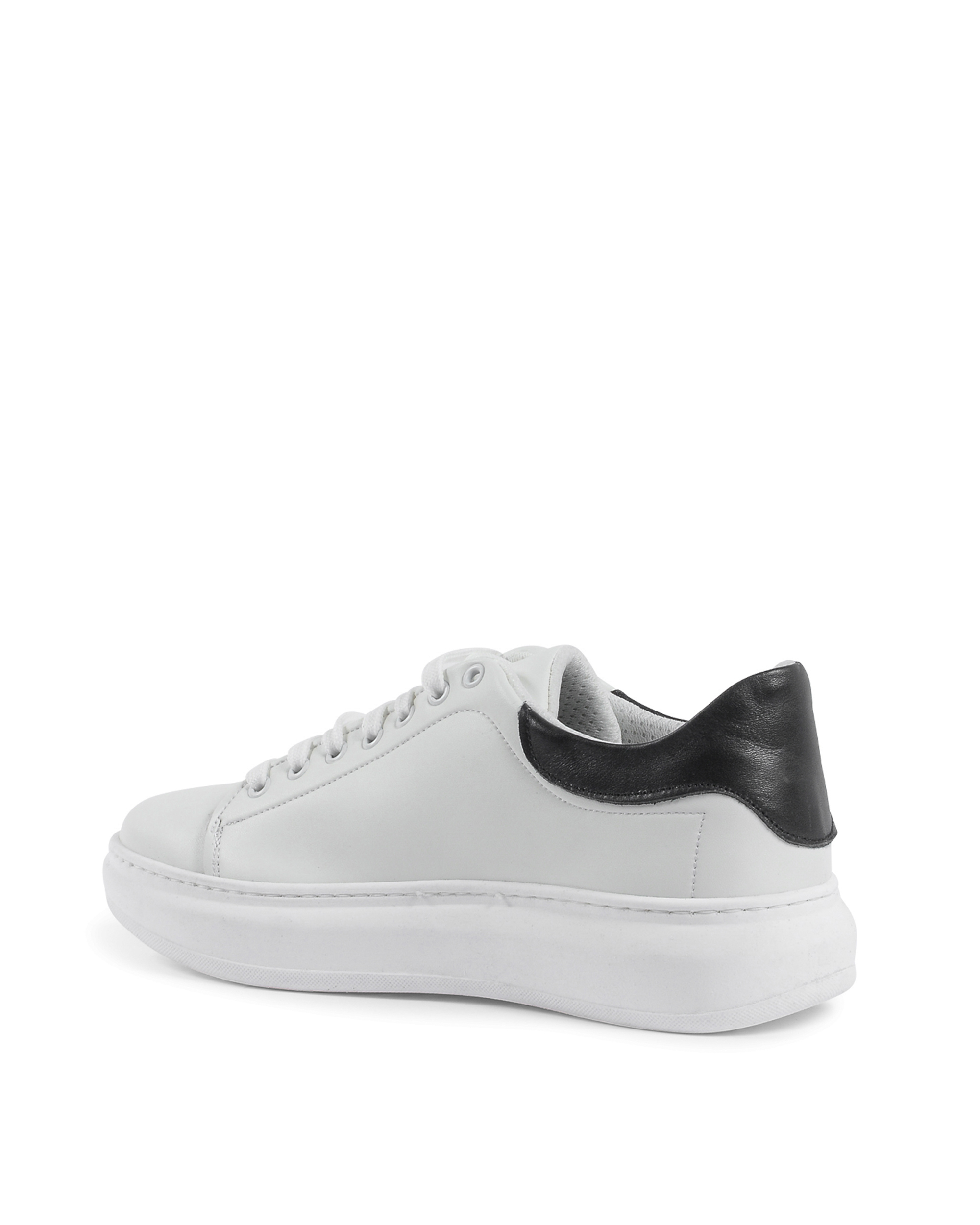 19V69 Italia Mens Sneaker White Black 720 PELLE BIANCO PELLE NERO