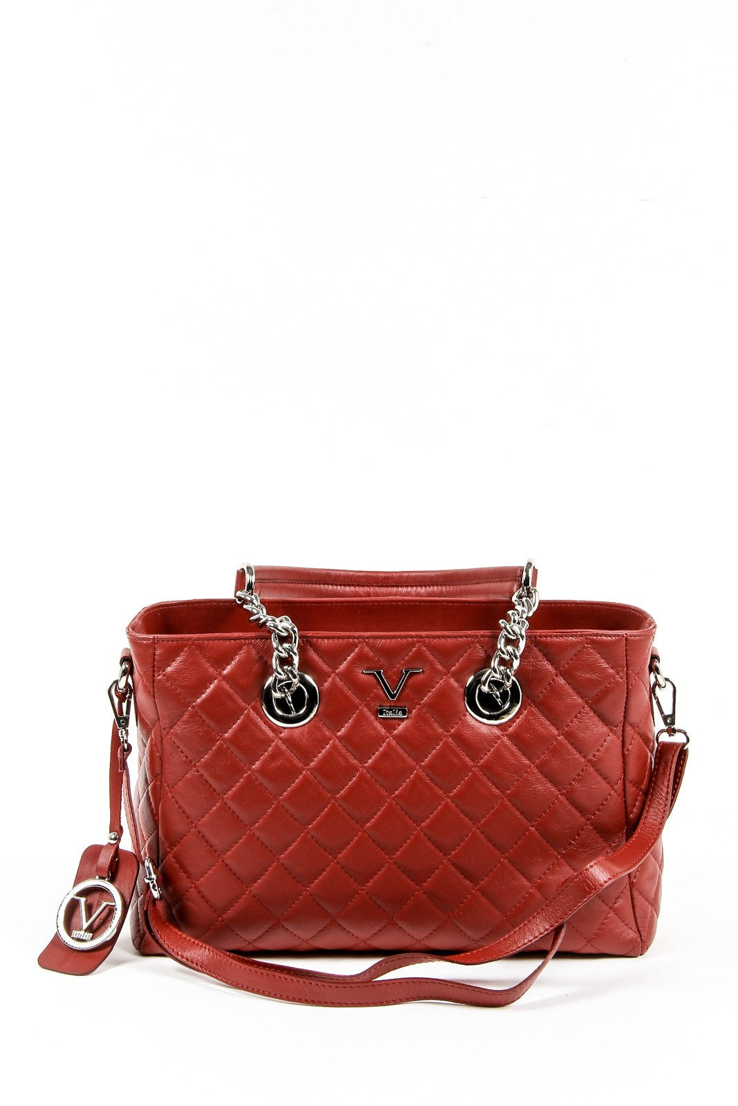Bolso de mano para mujer V 1969 Italia V011-S RUGA ROJO