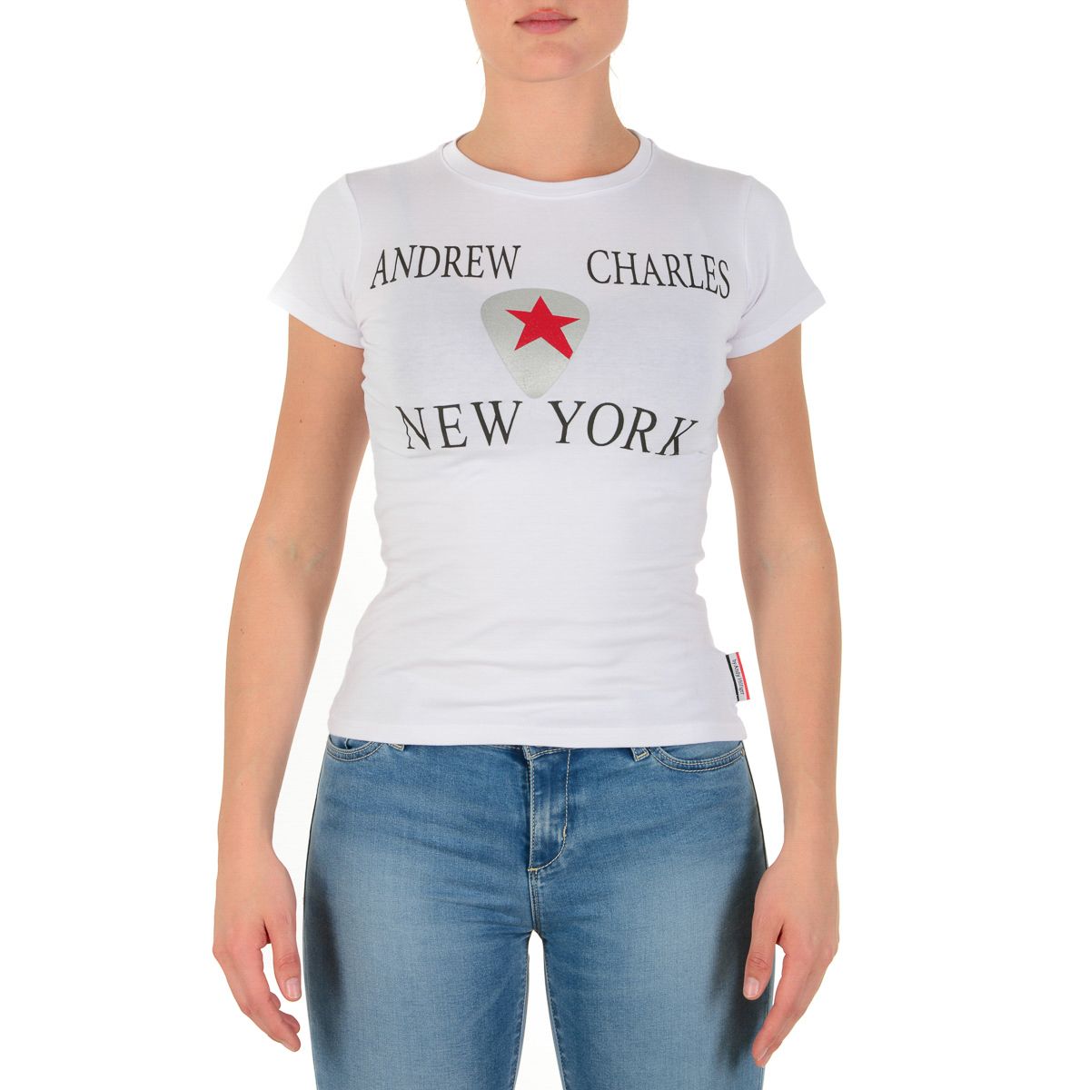 Camiseta para mujer Andrew Charles By Andy Hilfiger TS501 03 1002 TARANA BLANCA S14