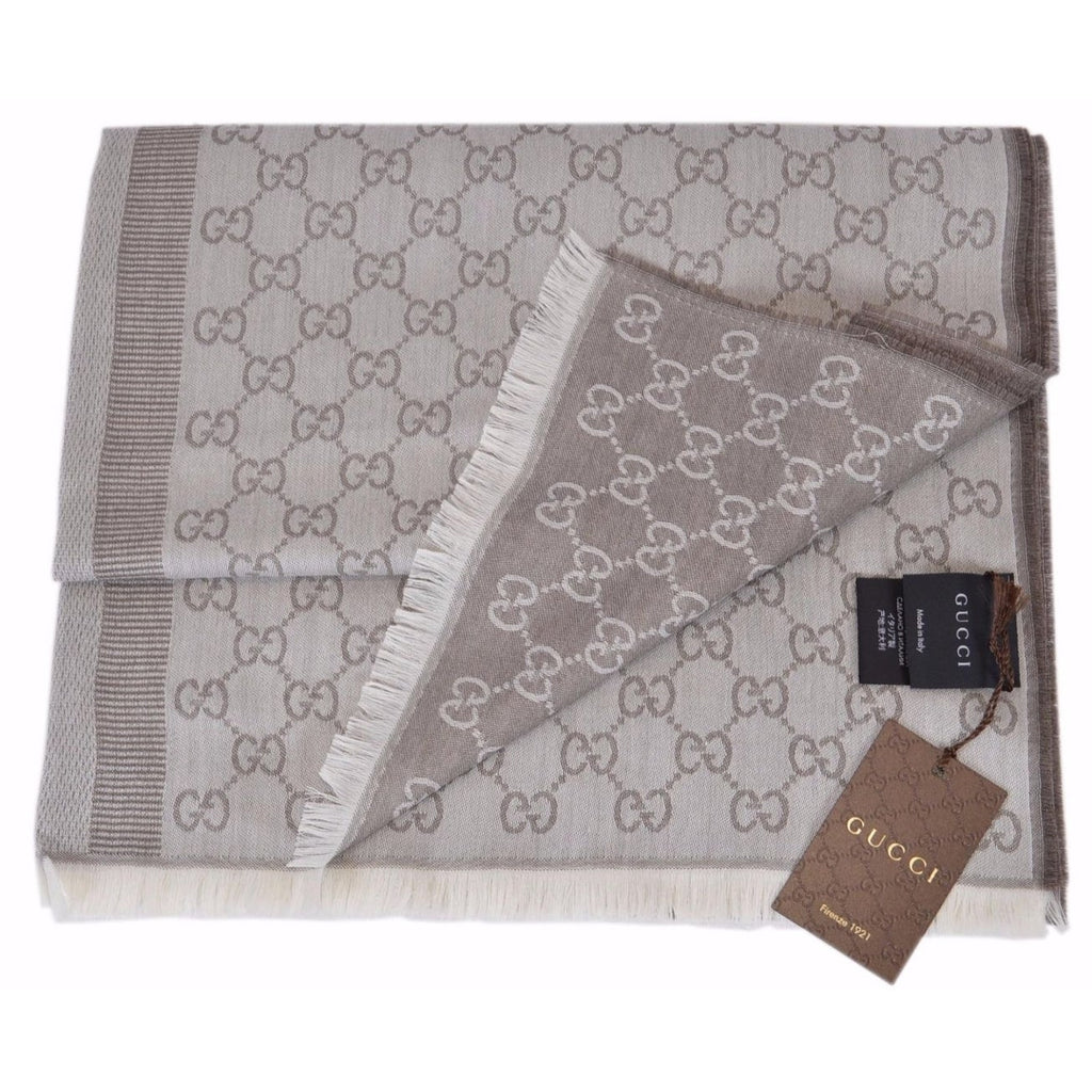 Bufanda Gucci para hombre 70x195 marrón claro