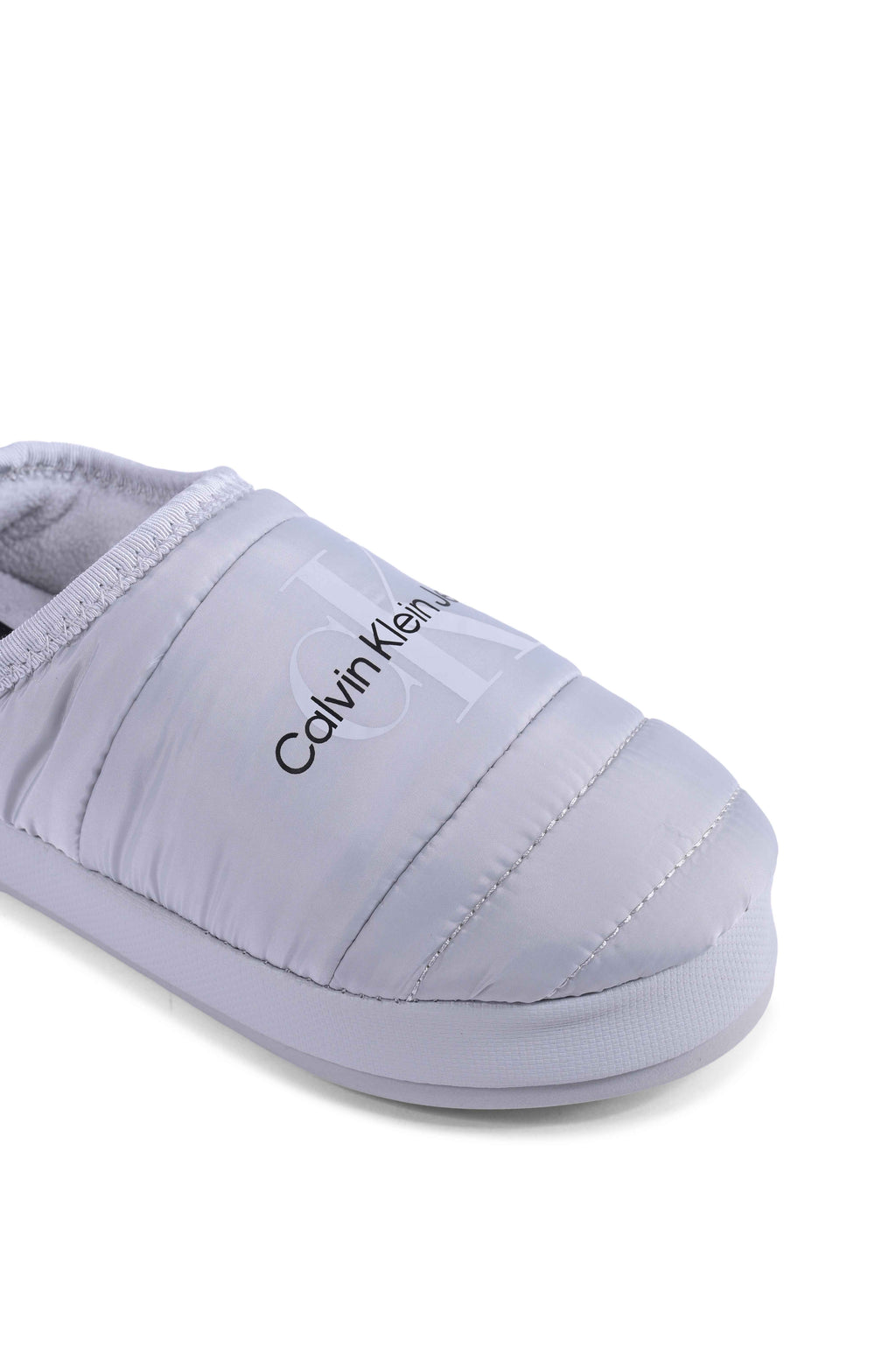 Pantuflas Calvin Klein para mujer, color gris, YW0YW007470IU